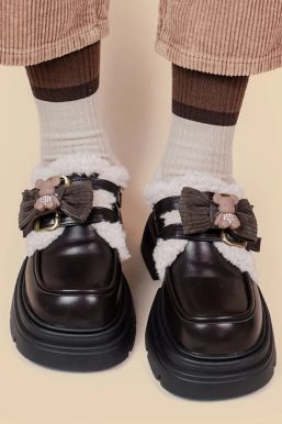 Kawaii Teddy Bear Platform Oxford Shoes