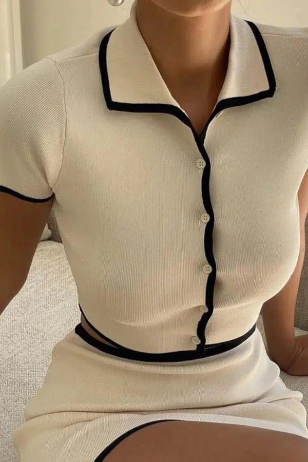 Knitted Cardigan & Mini Skirt Two Piece Set