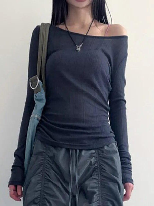 Knitted Mesh Backless Top