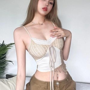 Lace Asymmetric Patchwork Top