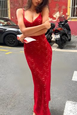 Lace Bodycon Maxi Dress