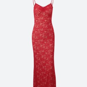 Lace Bodycon Maxi Dress