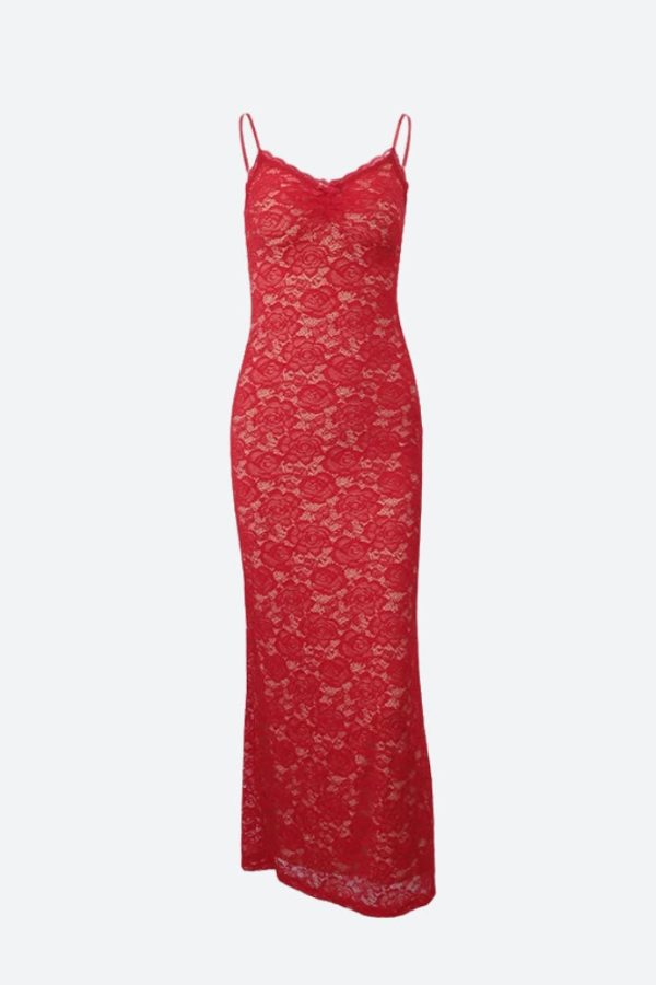 Lace Bodycon Maxi Dress