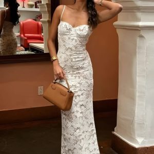 Lace Bodycon Midi Dress