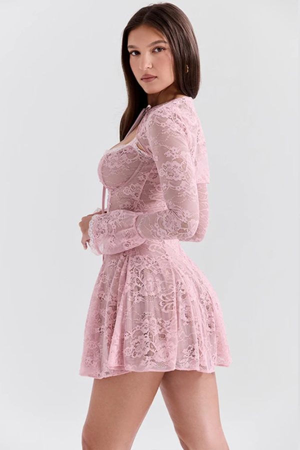 Lace Bolero Mini Dress