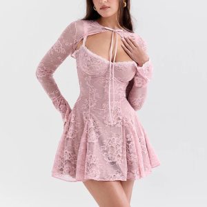 Lace Bolero Mini Dress