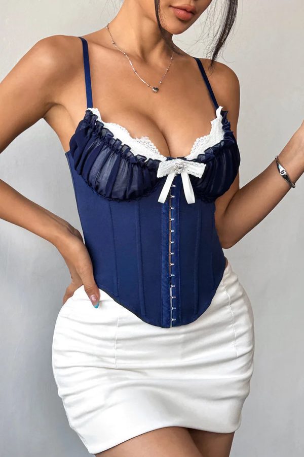 Lace Bow Corset Top