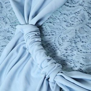 Lace Ruched Mini Dress