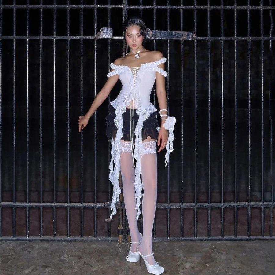 Lace Ruffled Top Lace Ruffled Top