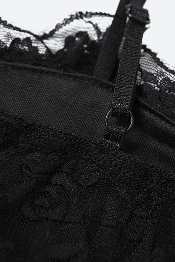 Lace Sheer Mini Dress