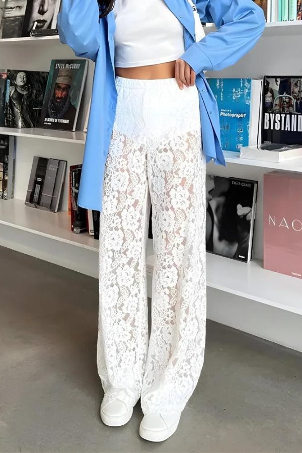 Lace Sheer Pants