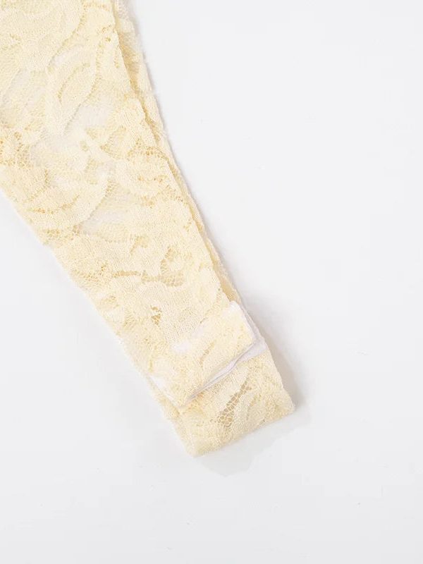 Lace Top & Bodysuit Two Piece Set