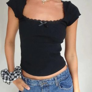 Lace Trim Baby Tee