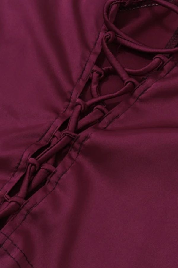 Lace Up Corset Top & Maxi Skirt Two Piece Set