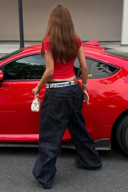 Lace-Up Cut-Out Crop Top