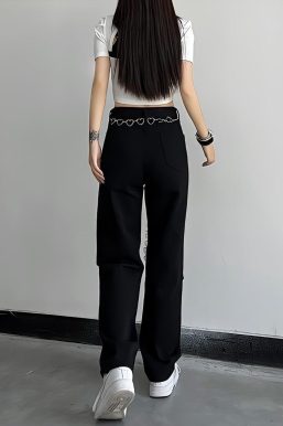 Lace Up Knee Washed Jeans