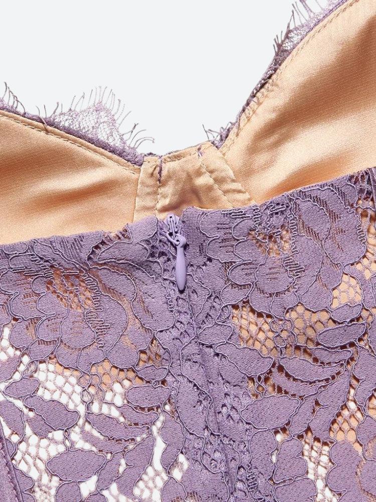 Lace Wired Mini Dress Lace Wired Mini Dress