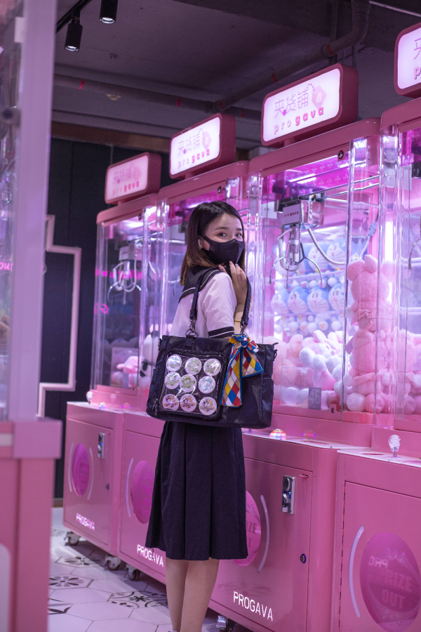 Large Capacity Black Badge Ita Bag Tote Bag