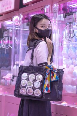 Large Capacity Black Badge Ita Bag Tote Bag