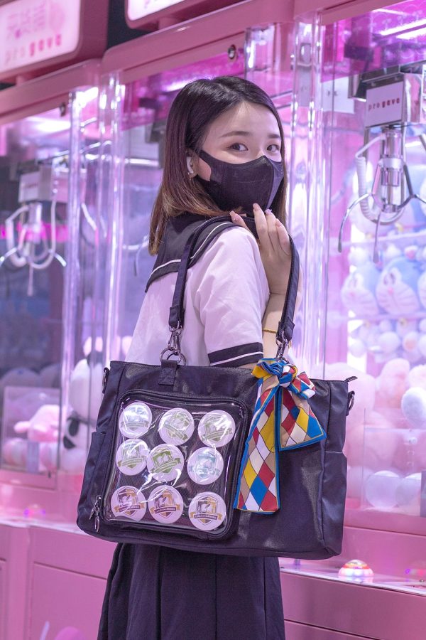 Large Capacity Black Badge Ita Bag Tote Bag