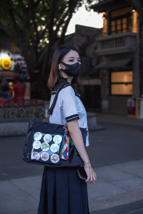 Large Capacity Black Badge Ita Bag Tote Bag