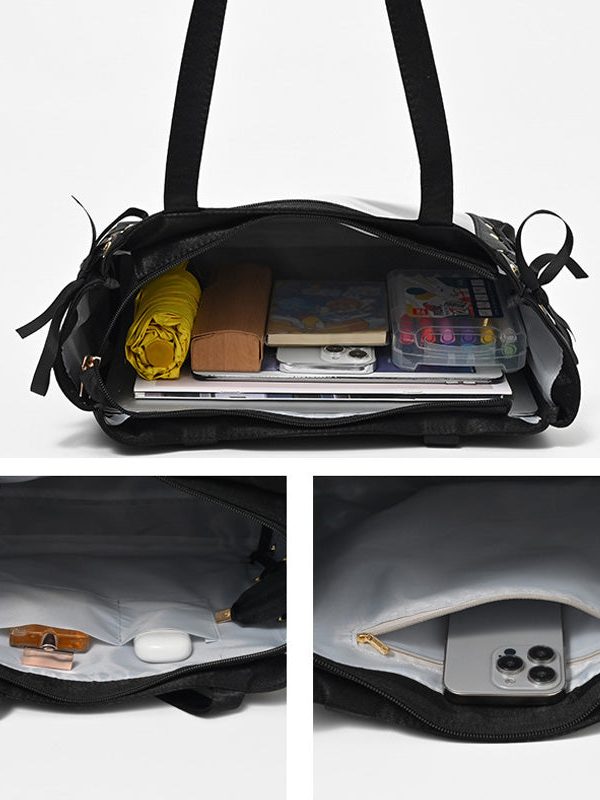 Large Capacity Ribbon Bow Ita Tote Bag