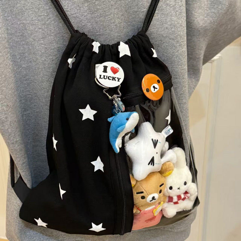 Large-Capacity Star Drawstring Ita Bag