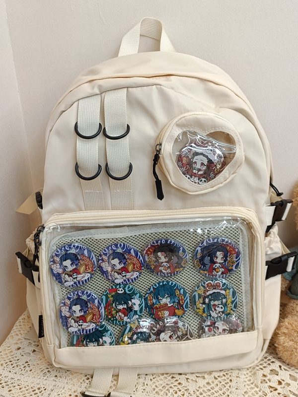 Large Lolita Double Clear Windows Kawaii Anime Backpack