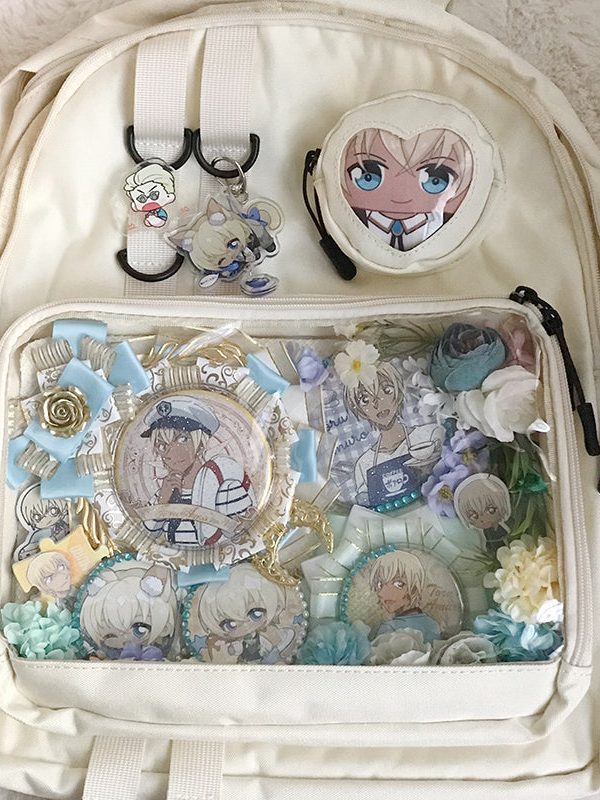 Large Lolita Double Clear Windows Kawaii Anime Backpack