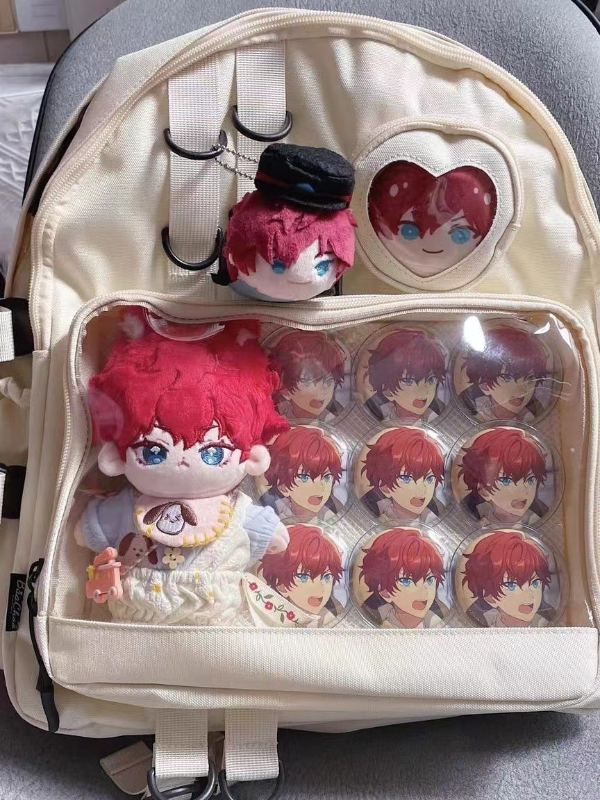 Large Lolita Double Clear Windows Kawaii Anime Backpack