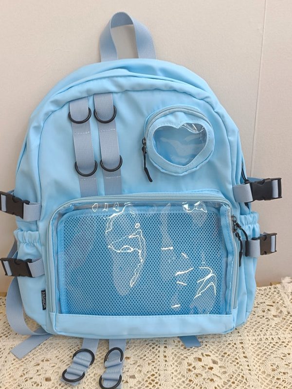 Large Lolita Double Clear Windows Kawaii Anime Backpack