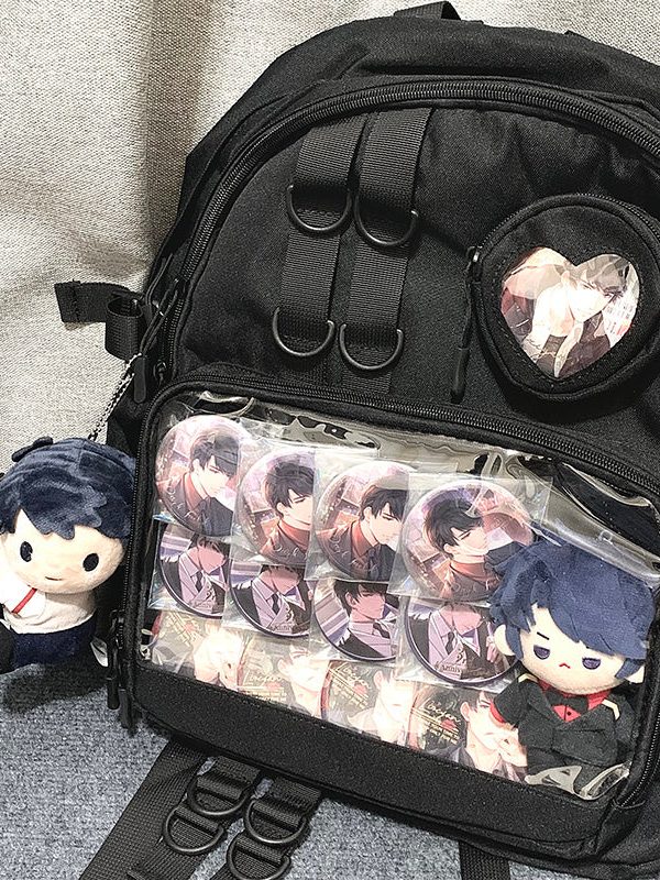 Large Lolita Double Clear Windows Kawaii Anime Backpack