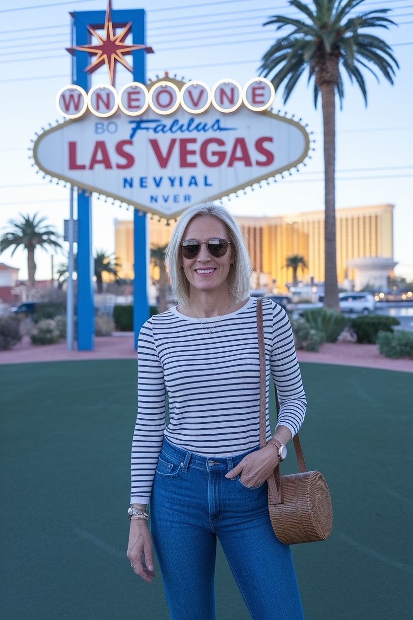 Las Vegas Outfits for Women Over 40: Casual Glam outfit idea