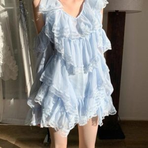 Layered Ruffled Mini Dress