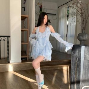 Layered Ruffled Mini Dress