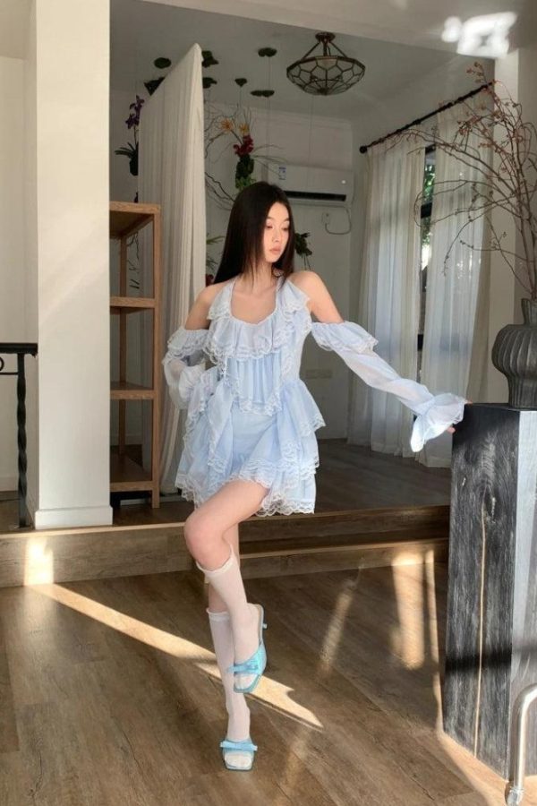 Layered Ruffled Mini Dress