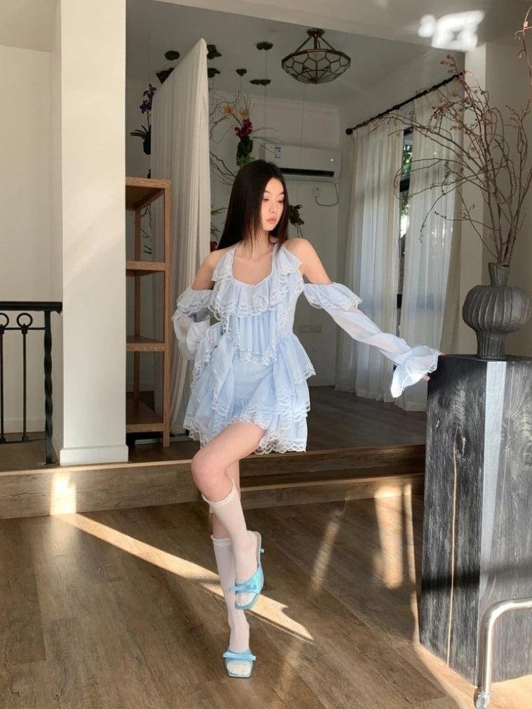 Layered Ruffled Mini Dress Layered Ruffled Mini Dress