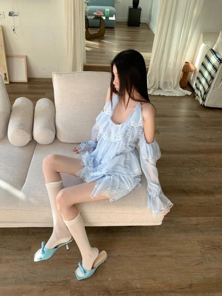 Layered Ruffled Mini Dress Layered Ruffled Mini Dress