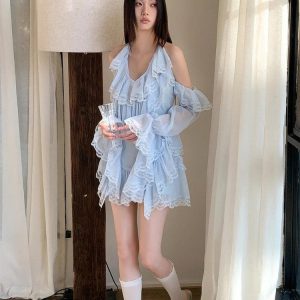 Layered Ruffled Mini Dress