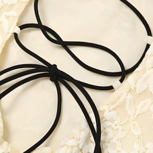 Lemon Lace Backless Mini Dress