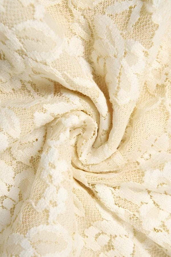 Lemon Lace Backless Mini Dress