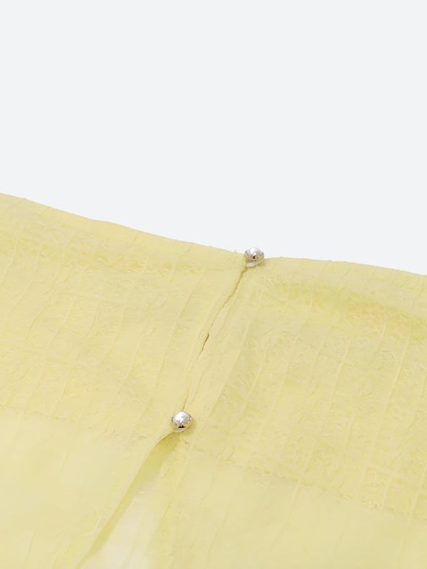 Lemon Strapless Top & Midi Skirt Two Piece Set