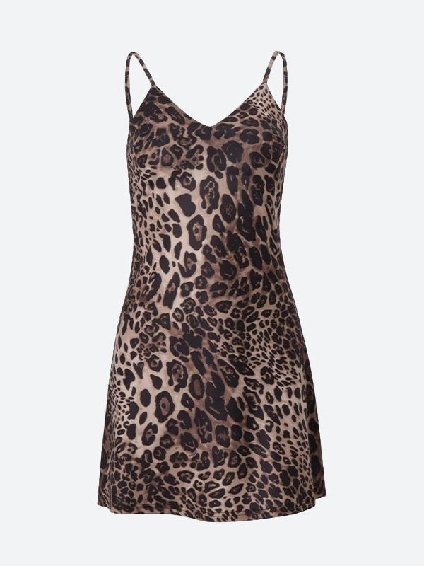 Leopard Backless Mini Dress