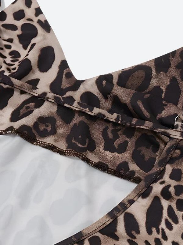 Leopard Backless Mini Dress