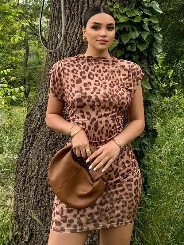 Leopard Bodycon Mini Dress
