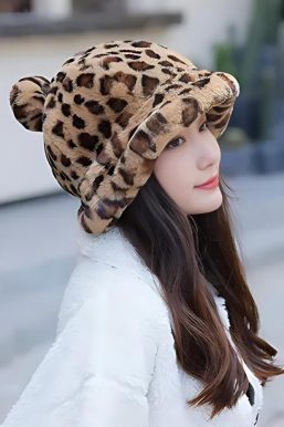 Leopard Ear Plush Hat