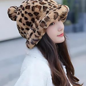 Leopard Ear Plush Hat