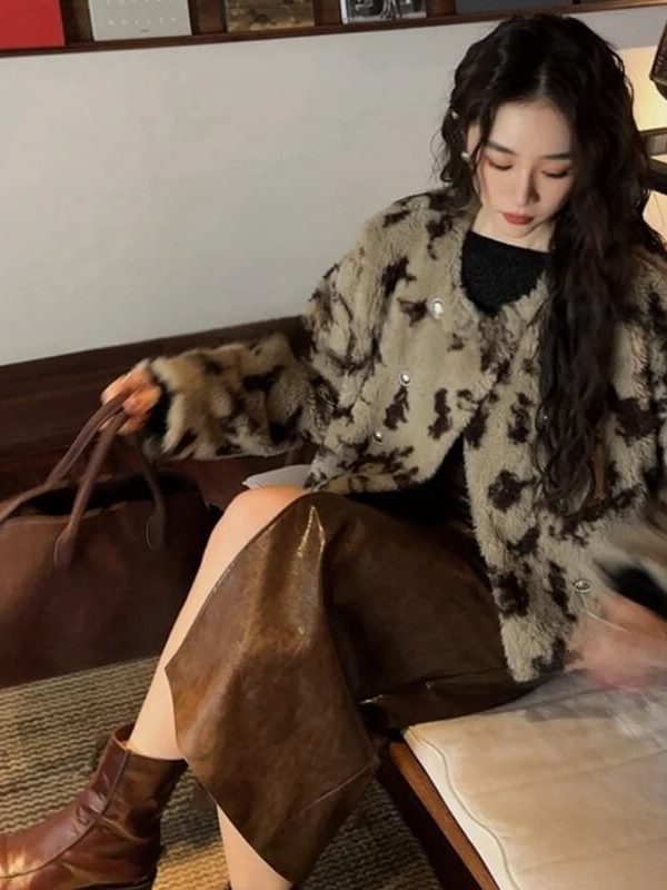 Leopard Faux Fur Jacket