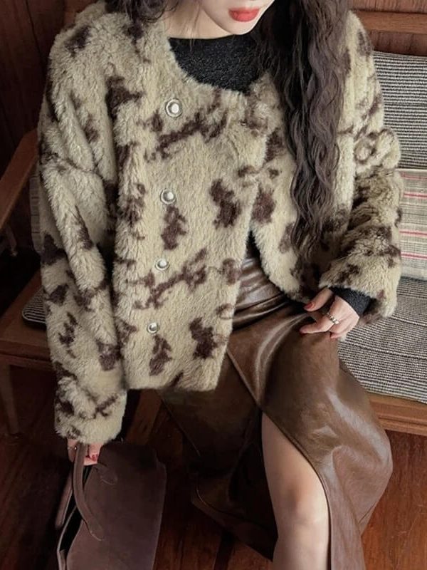 Leopard Faux Fur Jacket