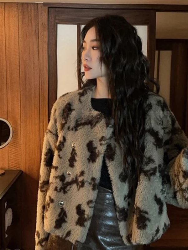 Leopard Faux Fur Jacket